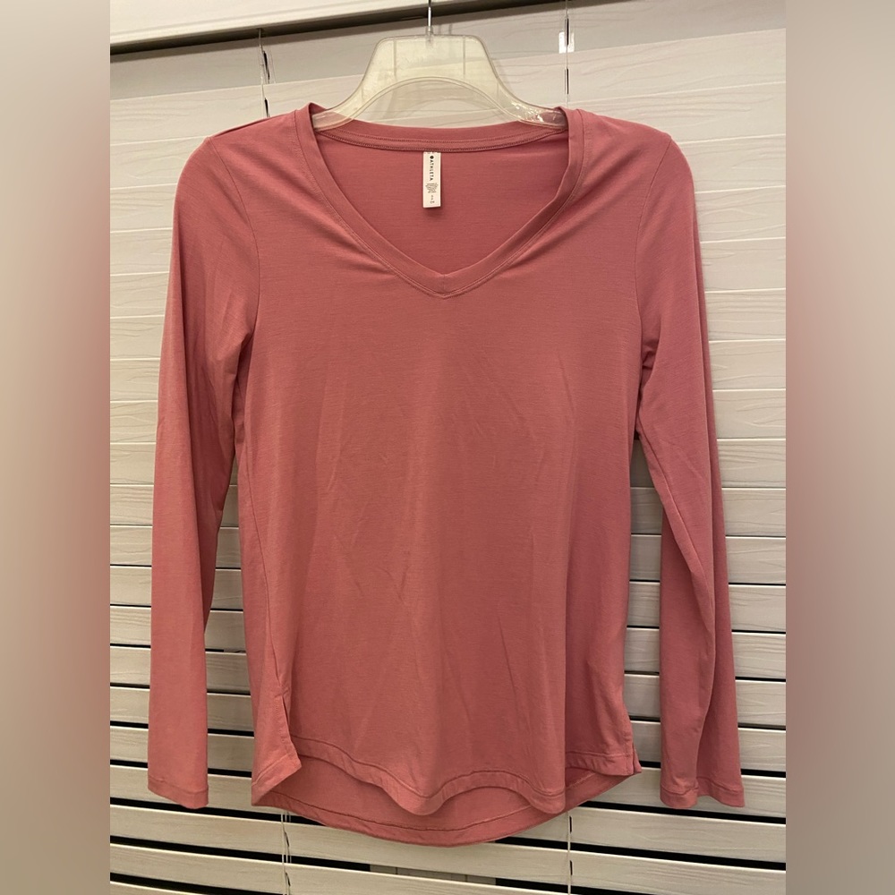 ATHLETA Pink Long Sleeve Shirt